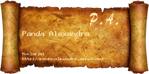 Panda Alexandra névjegykártya